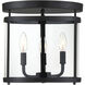 Penrose 3 Light 12.5 inch Black Semi-Flush Ceiling Light, Essentials