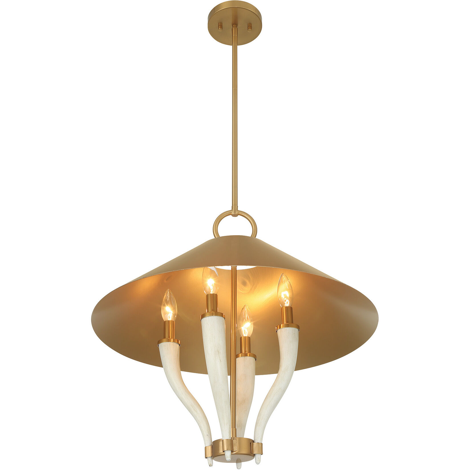Hearne 4 Light 22 inch Warm Brass Pendant Ceiling Light