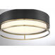 Creswell LED 15 inch Warm Brass Flush Mount Ceiling Light, Oval