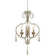Dauphin 3 Light 19 inch Avignon Covertible SemiFlush Ceiling Light