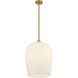 Livingston 1 Light 16 inch Warm Brass Pendant Ceiling Light