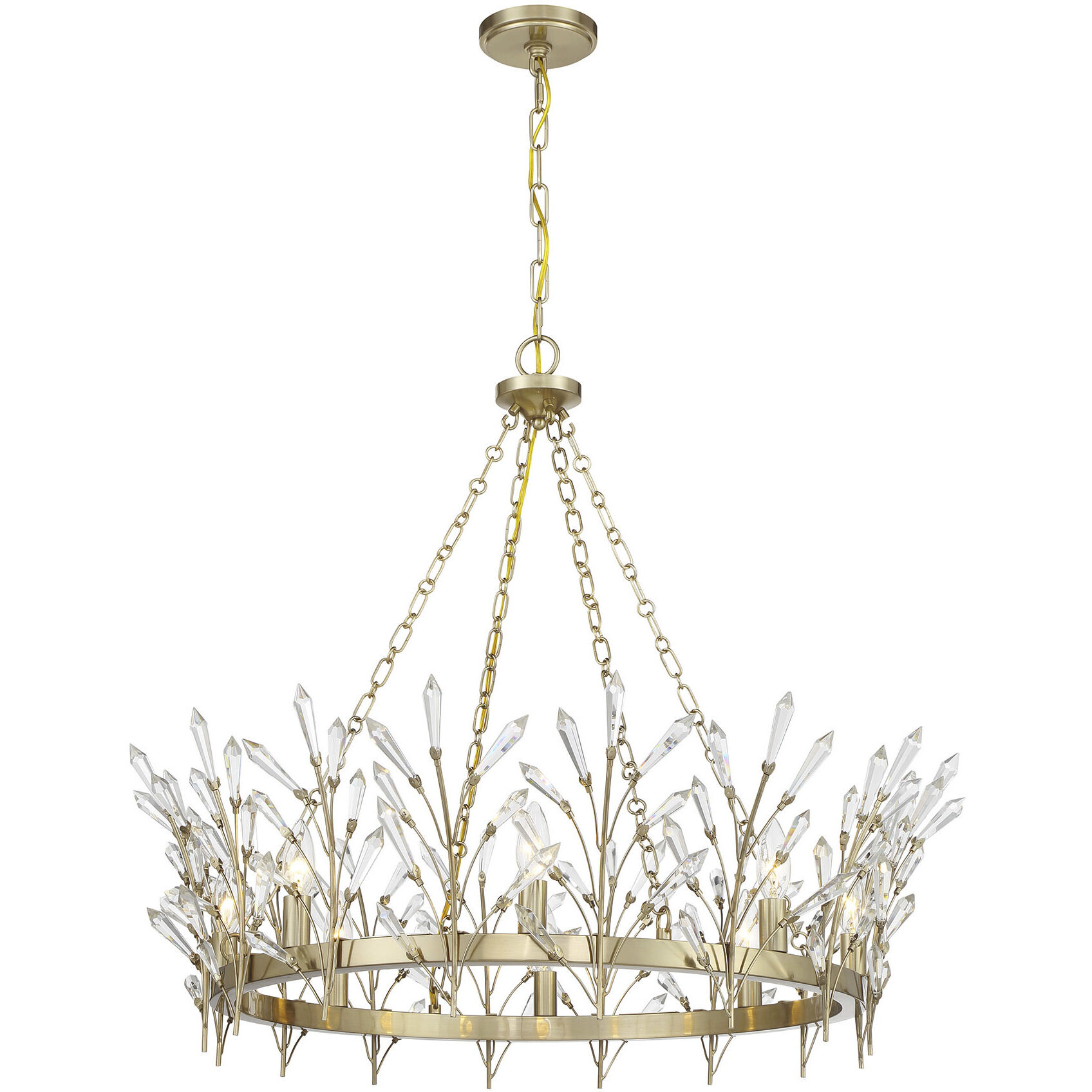 Orianna 8 Light 32 inch Noble Brass Chandelier Ceiling Light
