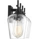 Octave 4 Light 29 inch Matte Black Bathroom Vanity Light Wall Light, Essentials