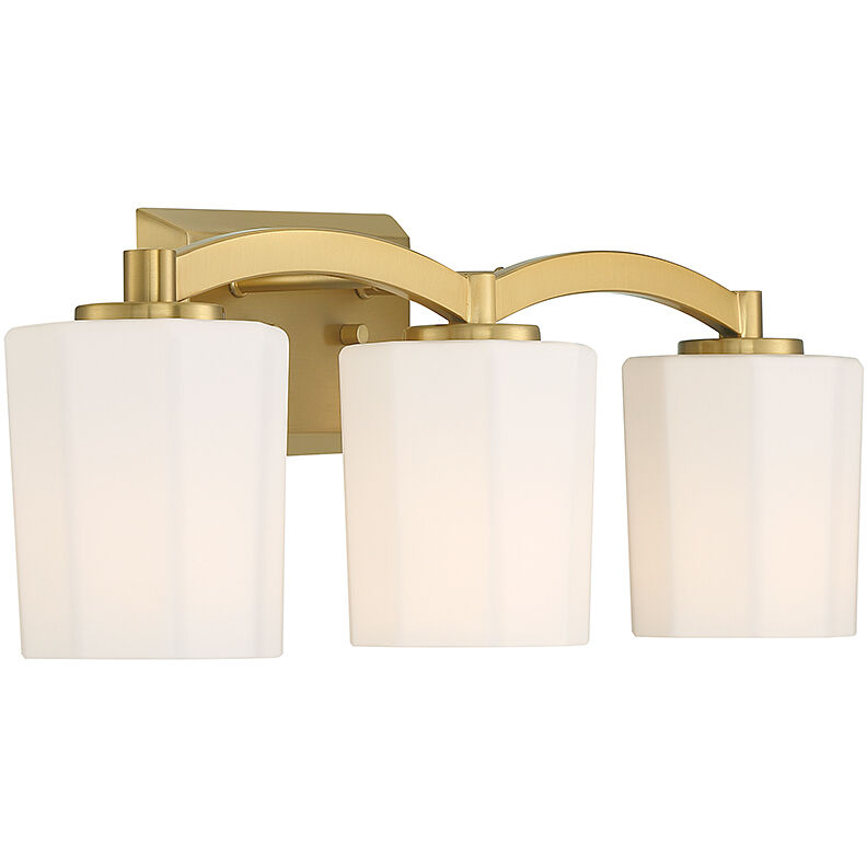 Whitney 3 Light 24 inch Warm Brass Bathroom Vanity Light Wall Light