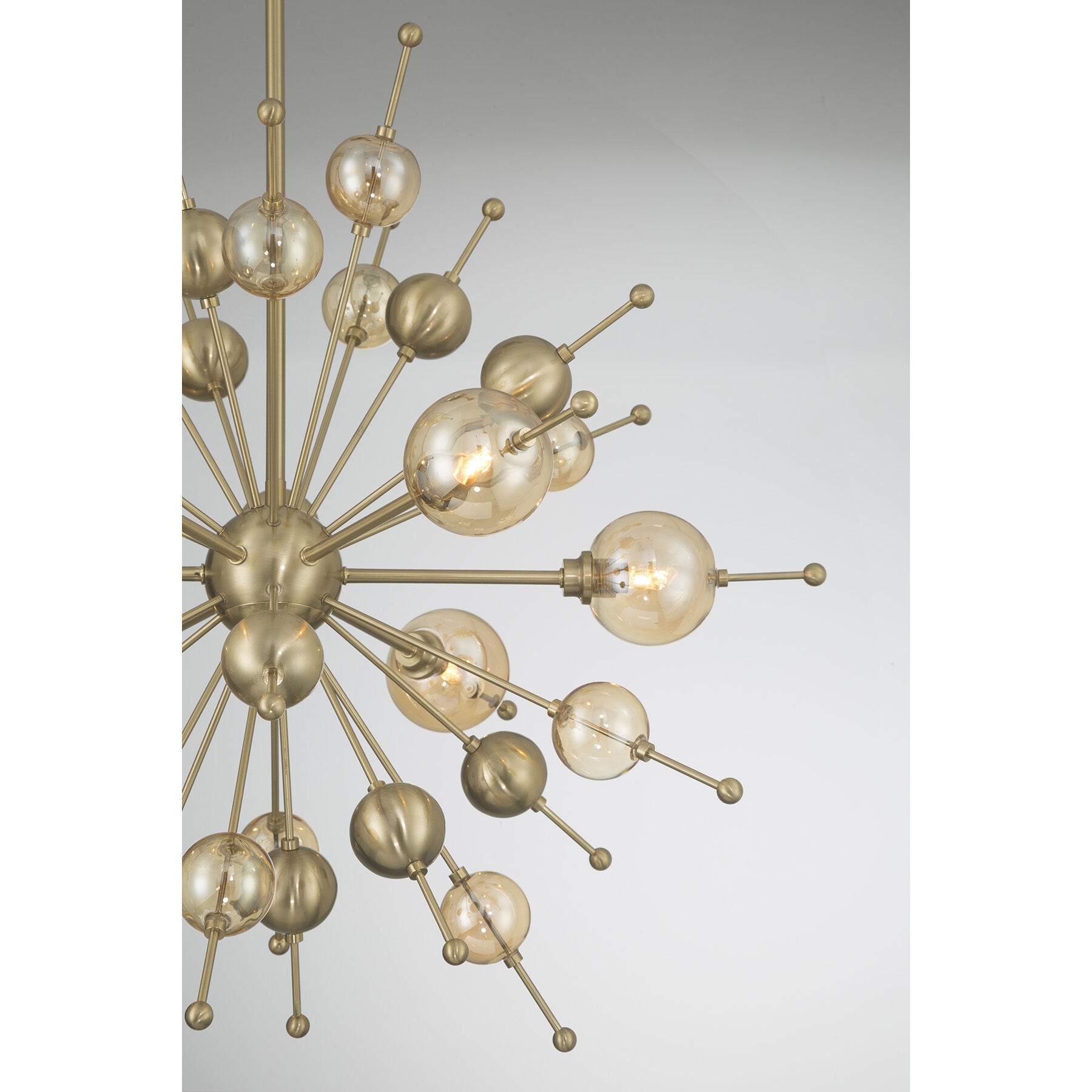 Crescent 6 Light 28.5 inch Noble Brass Chandelier Ceiling Light