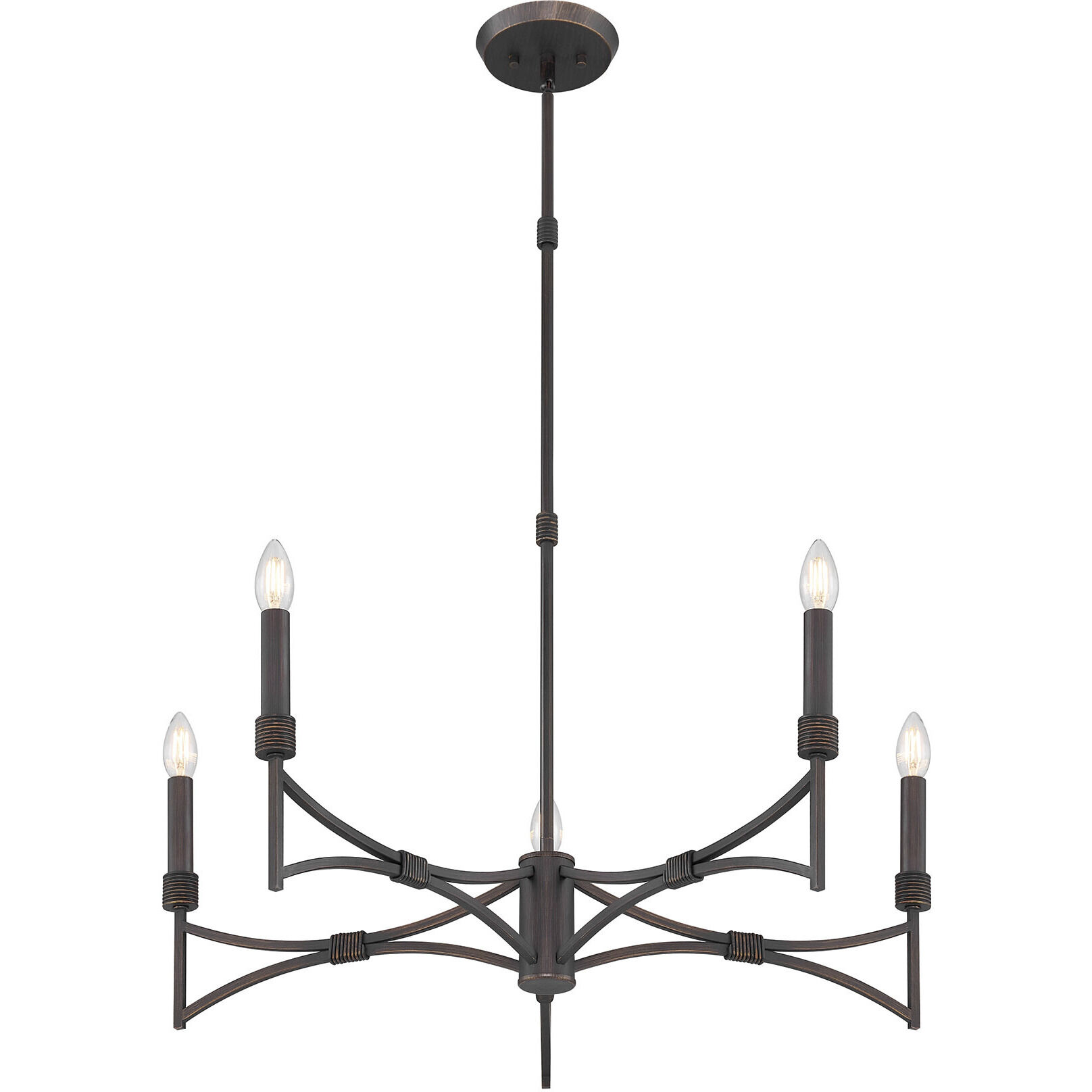 Gardner 5 Light 30 inch Champagne Mist Chandelier Ceiling Light