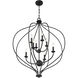 Orchid 8 Light 32 inch Matte Black Pendant Ceiling Light, Lighting One