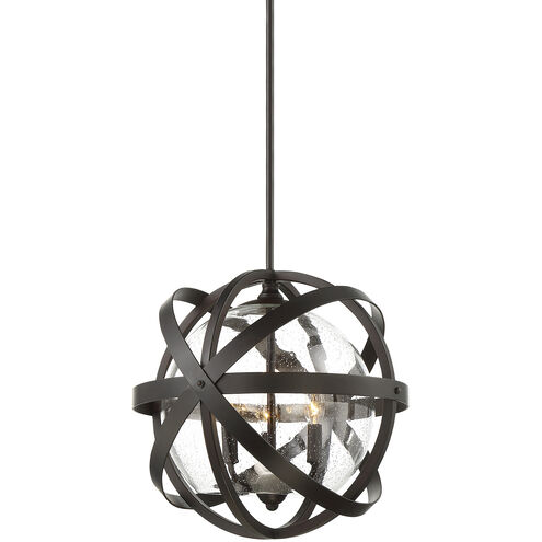 Bassett 3 Light 17 inch English Bronze Outdoor Hanging Lantern