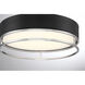 Creswell LED 15 inch Satin Nickel Flush Mount Ceiling Light, Oval