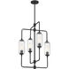 Holton 4 Light 20 inch Matte Black Chandelier Ceiling Light