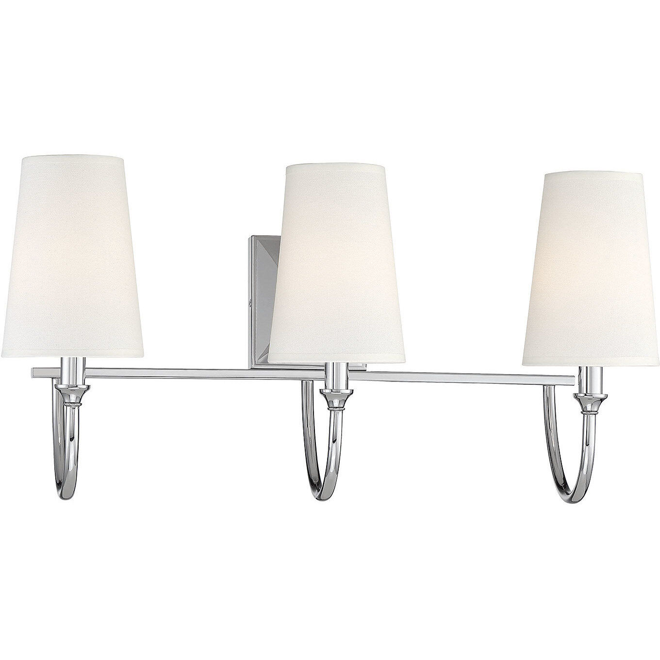 Cameron 3 Light 24 inch Polished Nickel Bathroom Vanity Light Wall Light, Essentials