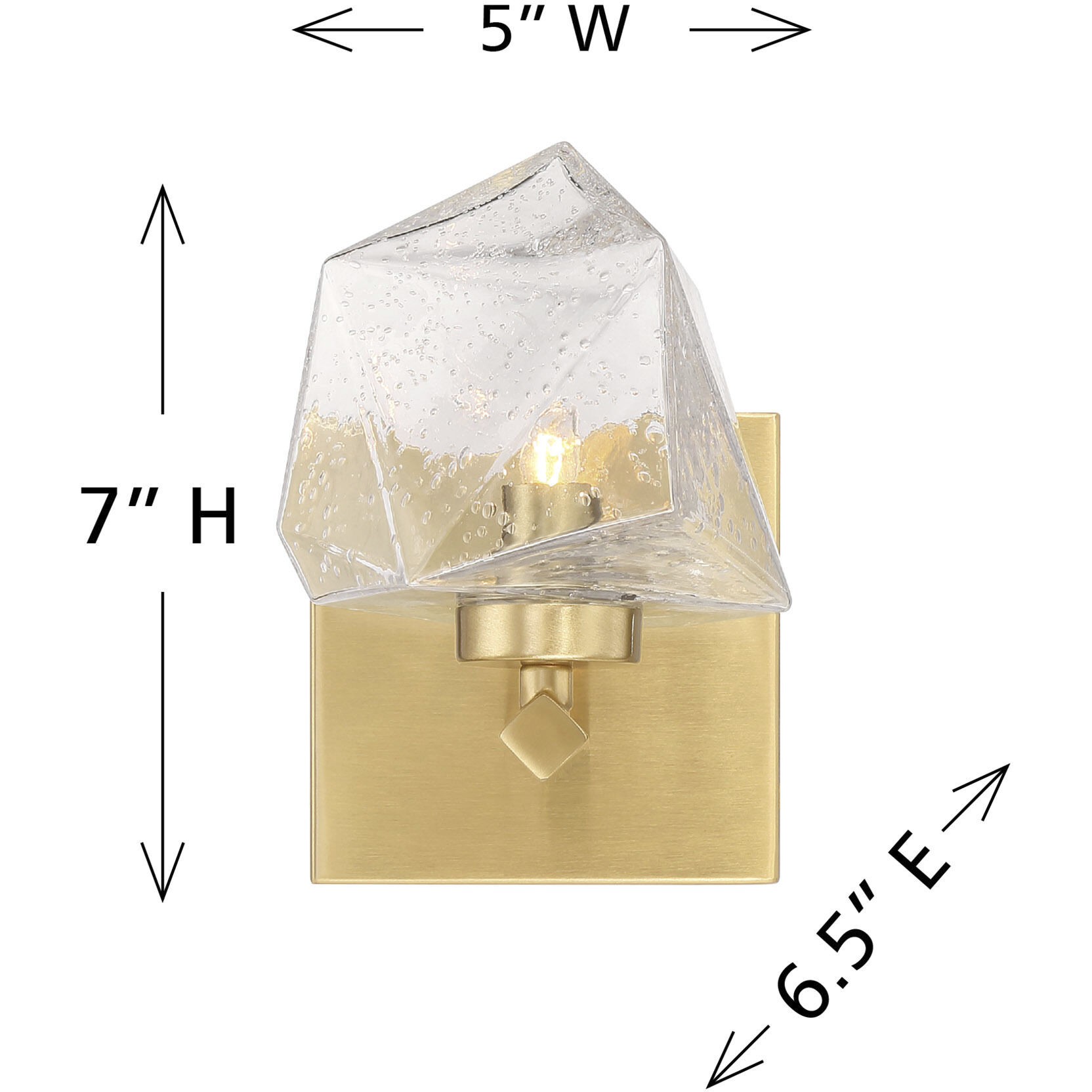 Castello Wall Sconce Wall Light in Warm Brass