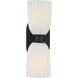 Baldwin 2 Light 4.5 inch Matte Black Wall Sconce Wall Light, Essentials