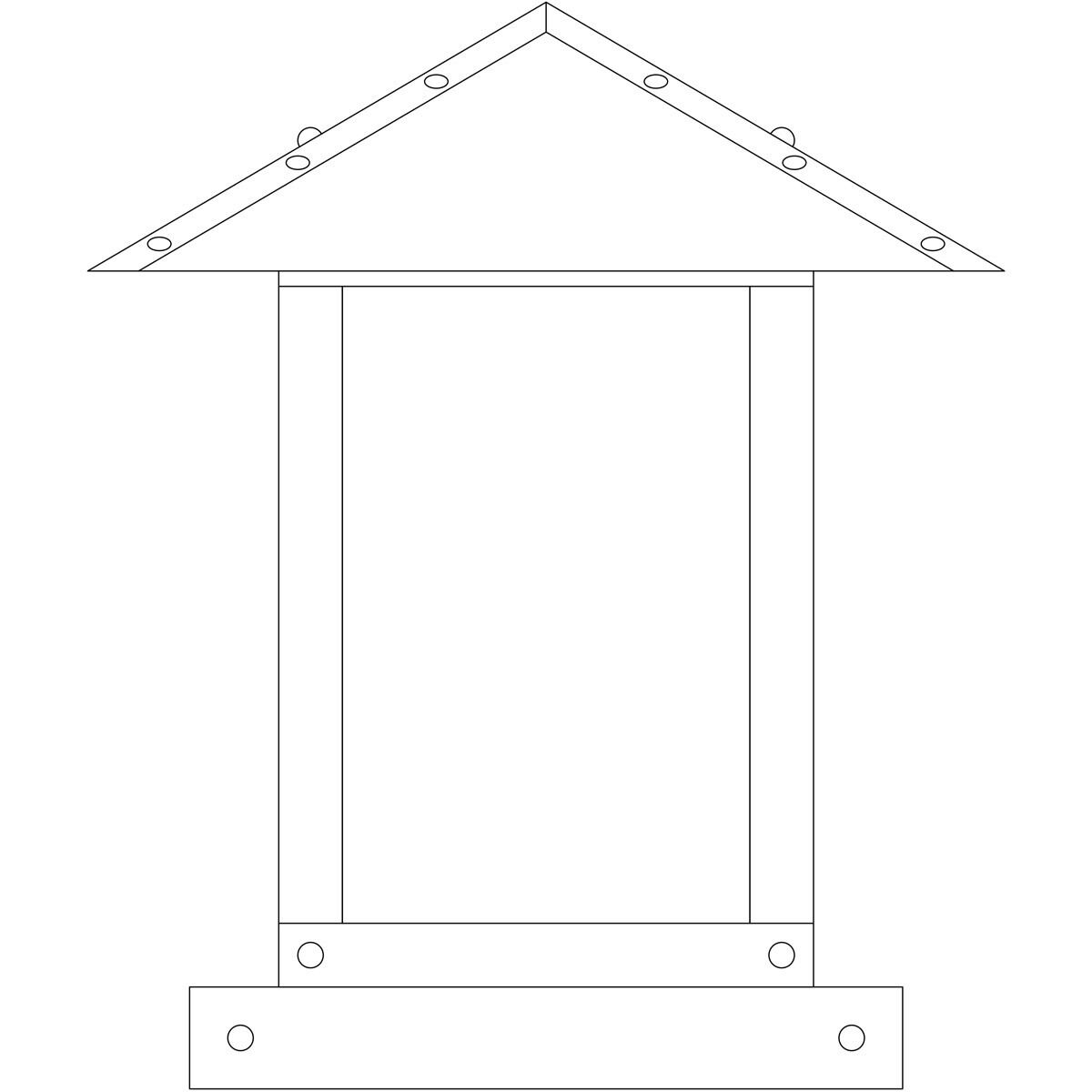 Timber Ridge 1 Light 11 inch Pewter Column Mount in Cream