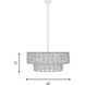 Silencio 7 Light 30 inch Riviera Brass Pendant Ceiling Light