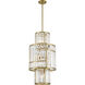 Rohe 8 Light 15.75 inch Warm Brass Pendant Ceiling Light