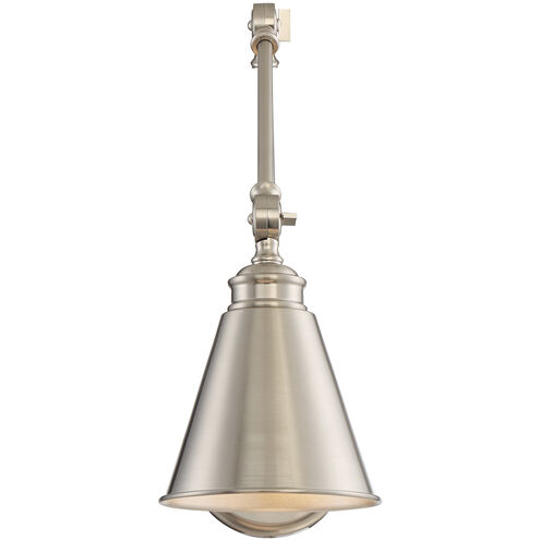 Morland 33.75 inch 60 watt Satin Nickel Adjustable Wall Sconce Wall Light, Essentials