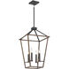 Oaklawn 4 Light 14 inch Whiskey Wood Pendant Ceiling Light