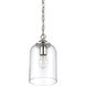 Bally 1 Light 6.5 inch Polished Nickel Pendant Ceiling Light, Essentials