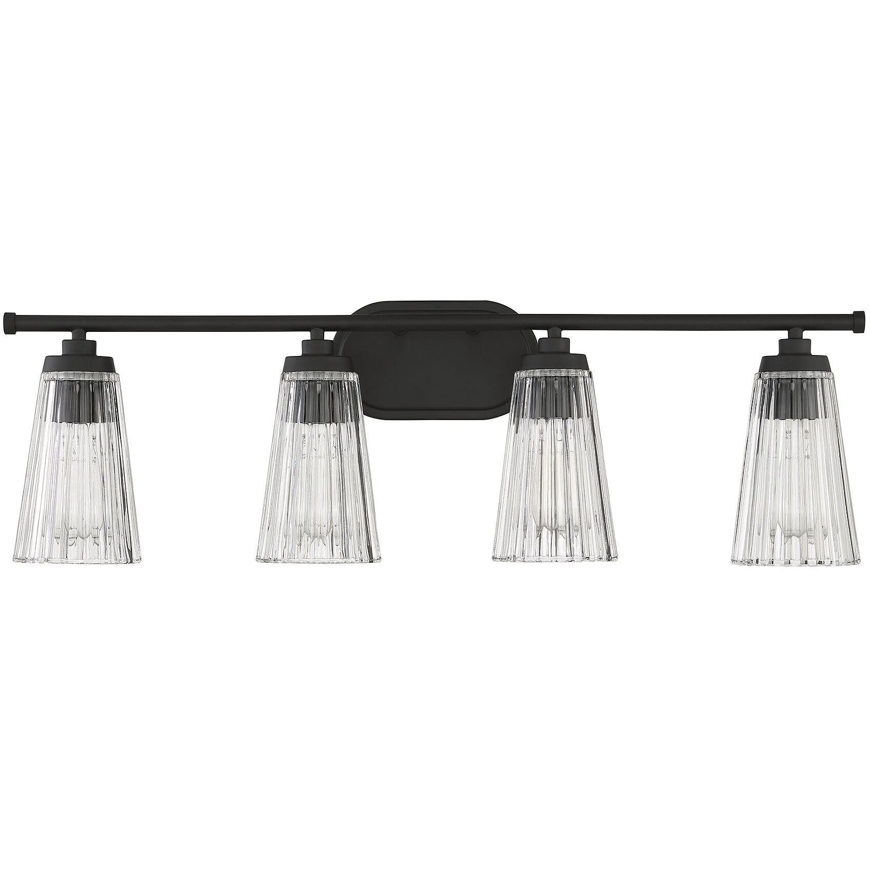 Chantilly 4 Light 30.5 inch Black Bathroom Vanity Light Wall Light, Essentials