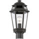 Holbrook 1 Light 17 inch Textured Bronze With Gold Highlights Outdoor Post Lantern