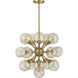 Matisse 16 Light 22 inch Warm Brass Chandelier Ceiling Light