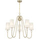 Sheldon 5 Light 32 inch Noble Brass Chandelier Ceiling Light