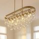 Livorno 8 Light 36 inch Noble Brass Linear Chandelier Ceiling Light, Oval