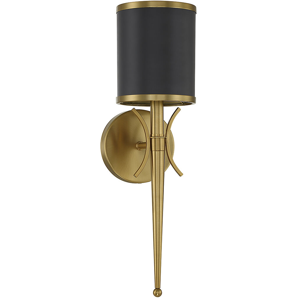 Black shade sconce top