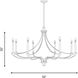 Preserve 8 Light 50 inch Warm Brass Chandelier Ceiling Light