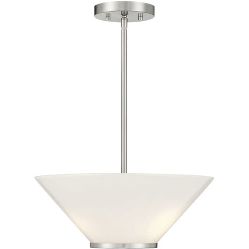 Blair 3 Light 15 inch Satin Nickel Convertible Semi-Flush or Pendant Ceiling Light
