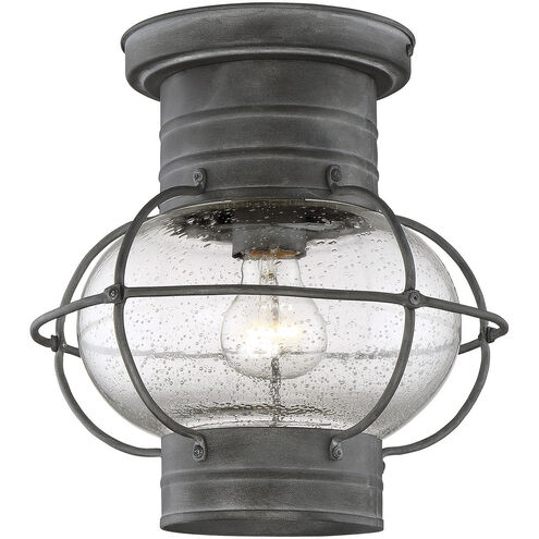 Enfield 1 Light 10 inch Oxidized Black Outdoor Flush Mount