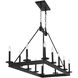 Boylston 12 Light 47 inch Matte Black Linear Chandelier Ceiling Light, Lighting One