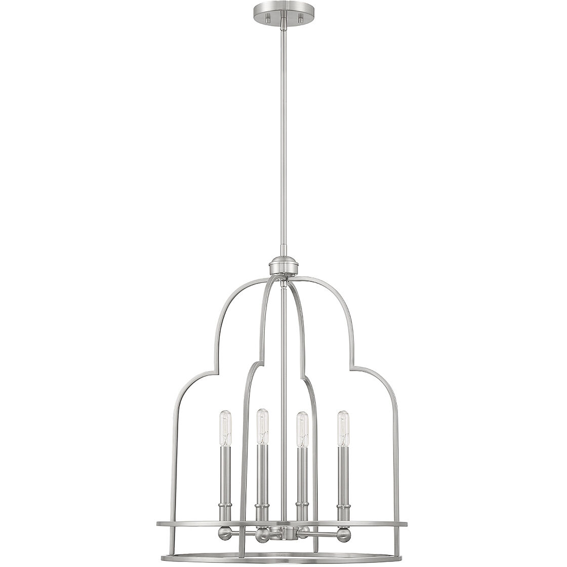 Diplomat 4 Light 20 inch Satin Nickel Pendant Ceiling Light
