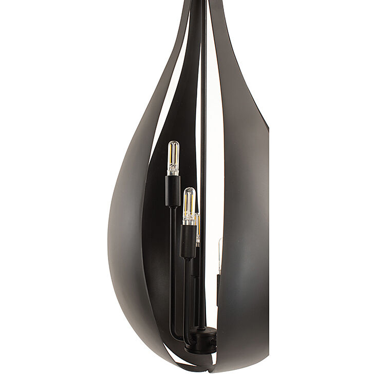 Bali 5 Light 12 inch Black Cashmere Pendant Ceiling Light