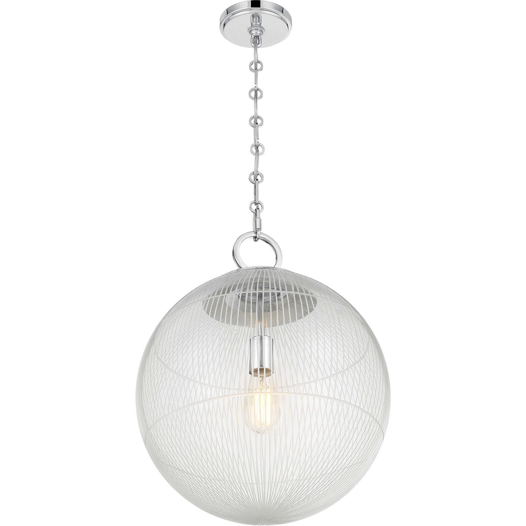 Cabot 1 Light 16 inch Chrome Pendant Ceiling Light
