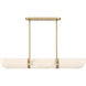 Chalfont 4 Light 42 inch Warm Brass Chandelier Ceiling Light