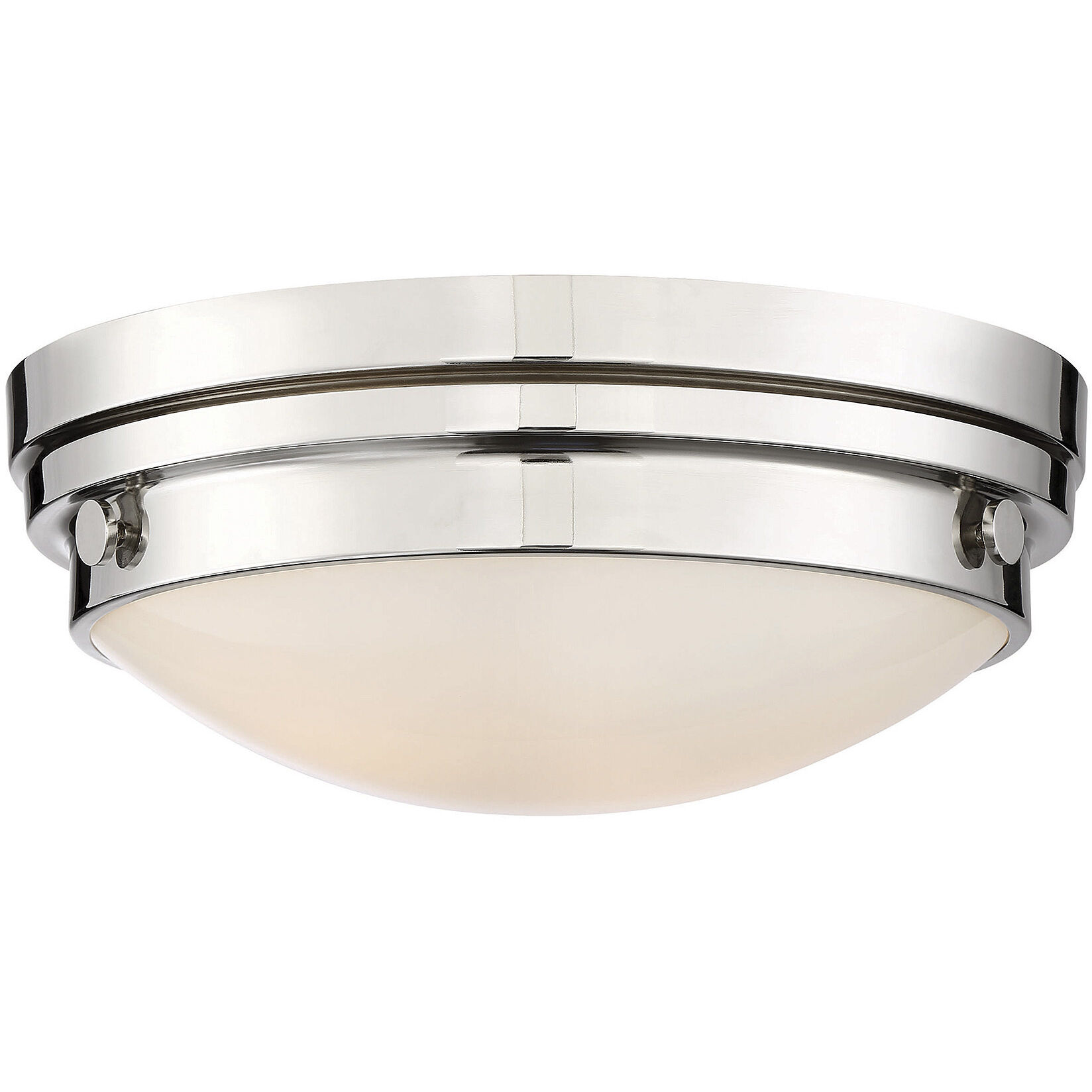 Lucerne 2 Light 13.25 inch Polished Nickel Flush Mount Ceiling Light, Essentials