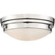 Lucerne 2 Light 13.25 inch Polished Nickel Flush Mount Ceiling Light, Essentials