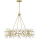 Once 8 Light 36 inch Spun Gold Chandelier Ceiling Light