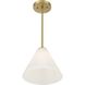Blair 1 Light 10 inch Warm Brass Mini-Pendant or Semi-Flush Ceiling Light