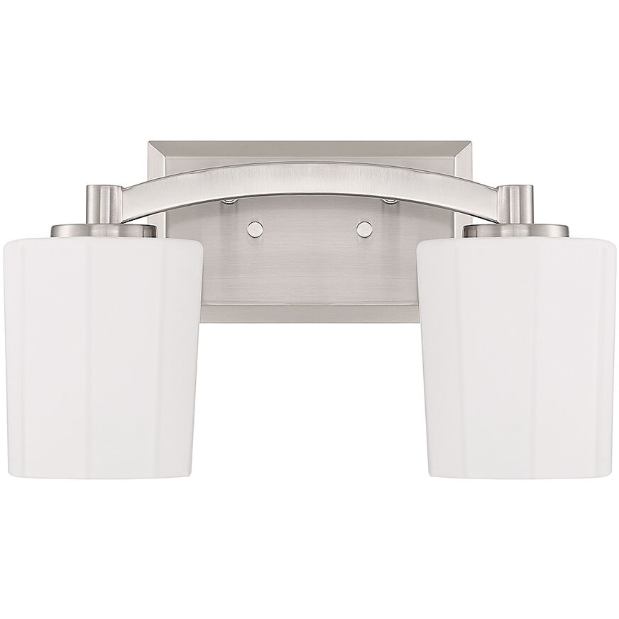 Whitney 2 Light 14 inch Satin Nickel Bathroom Vanity Light Wall Light