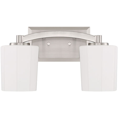 Whitney 2 Light 14 inch Satin Nickel Bathroom Vanity Light Wall Light