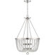 Bergamo 4 Light 19.88 inch Antique Nickel Pendant Ceiling Light