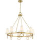 Wilkes 8 Light 36 inch Warm Brass Chandelier Ceiling Light