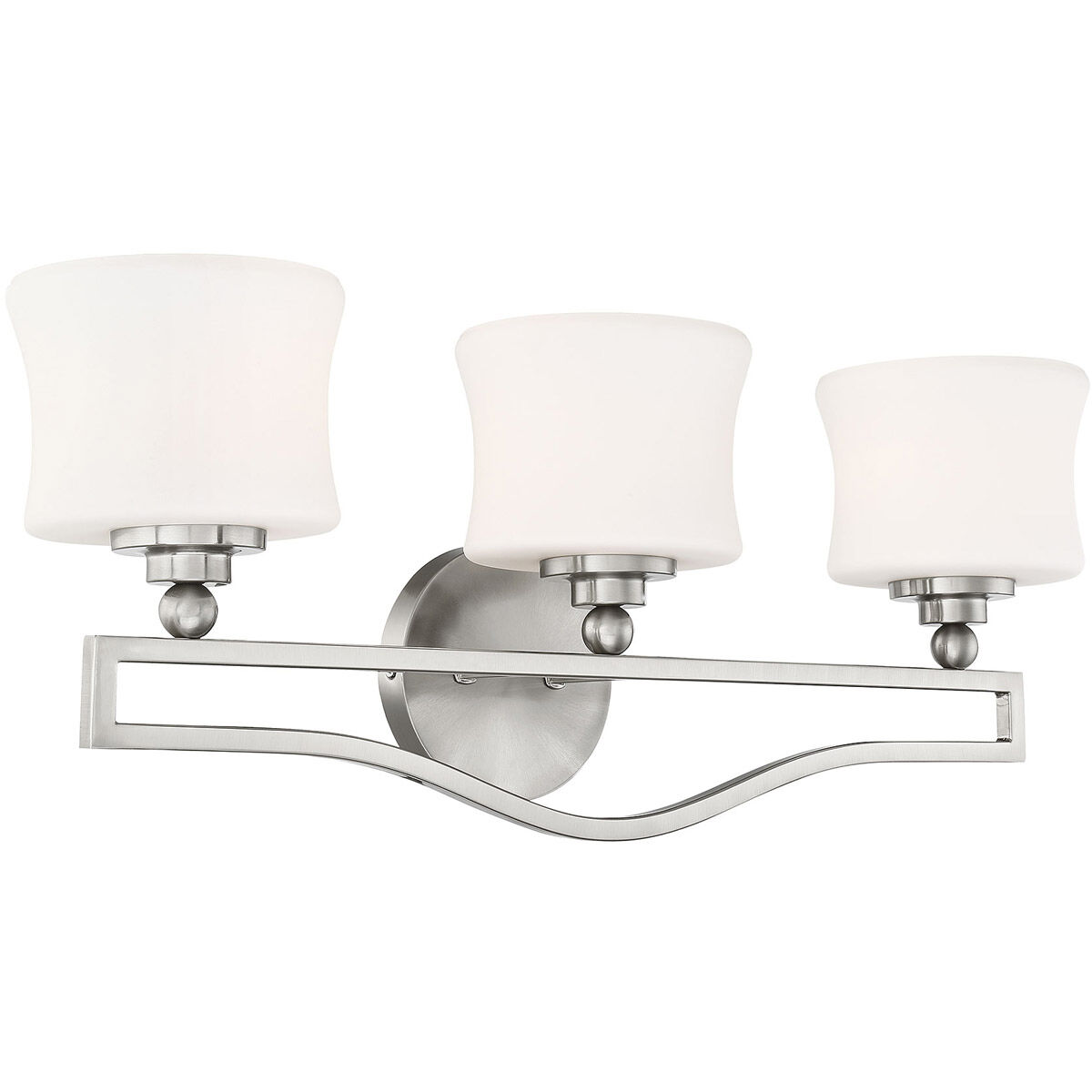 Terrell 3 Light 25.75 inch Satin Nickel Bathroom Vanity Light Wall Light