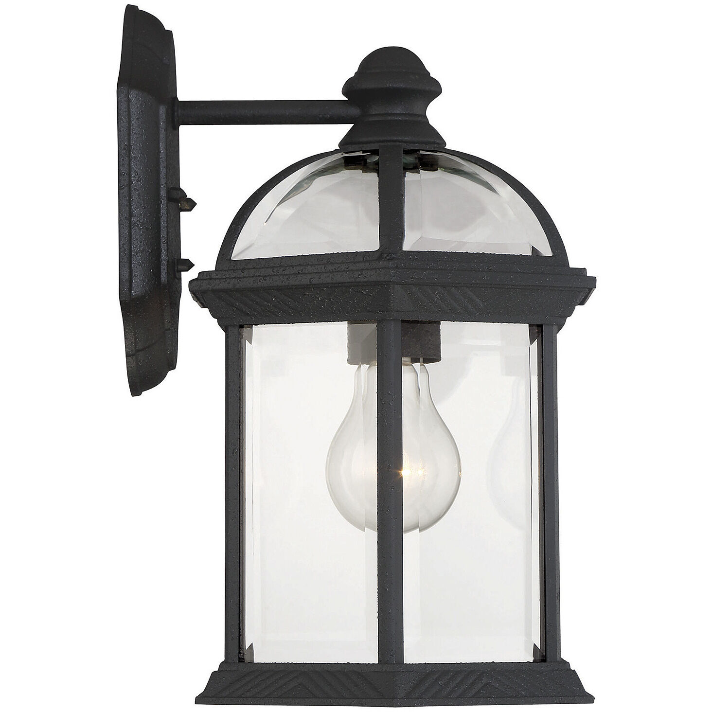 Kensington Outdoor Wall Lantern in Black