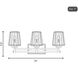 Garnet 3 Light 24 inch Polished Nickel Bathroom Vanity Light Wall Light