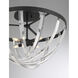 Jennings 4 Light 24 inch Matte Black Semi-Flush Ceiling Light