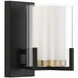 Eaton 1 Light 6 inch Matte Black with Warm Brass Accents Wall Sconce Wall Light